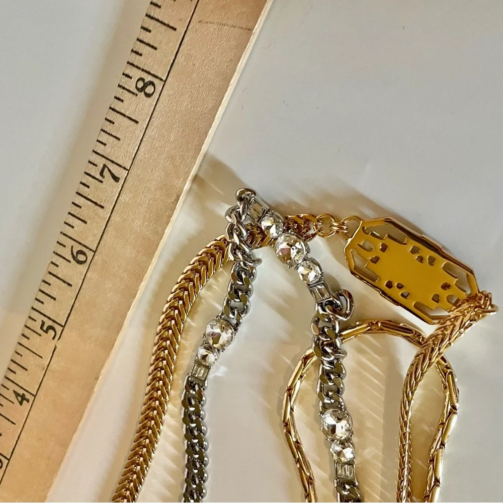 NWT White House Black Market  Elegant Gold and Silver Women's Necklace - Picture 4 of 4